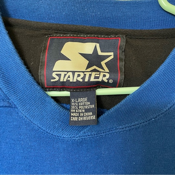 Mens Vintage Starter Patriots Sweater blue in XL - Picture 4 of 6